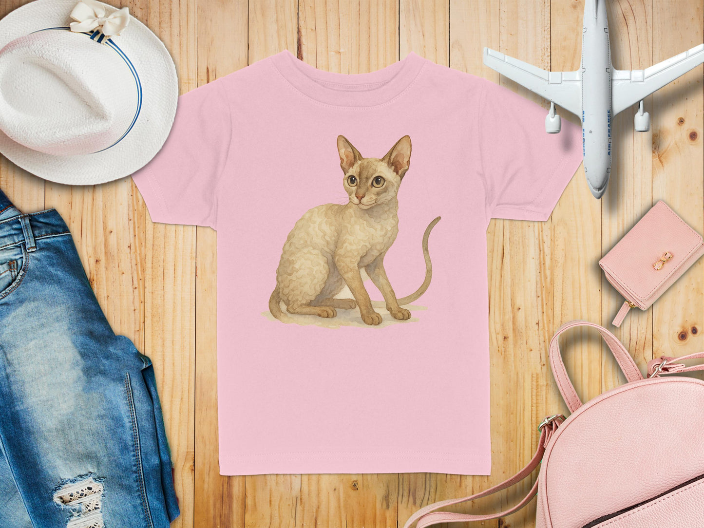 Cute Cat Illustration T-Shirt for Kids Clothing product