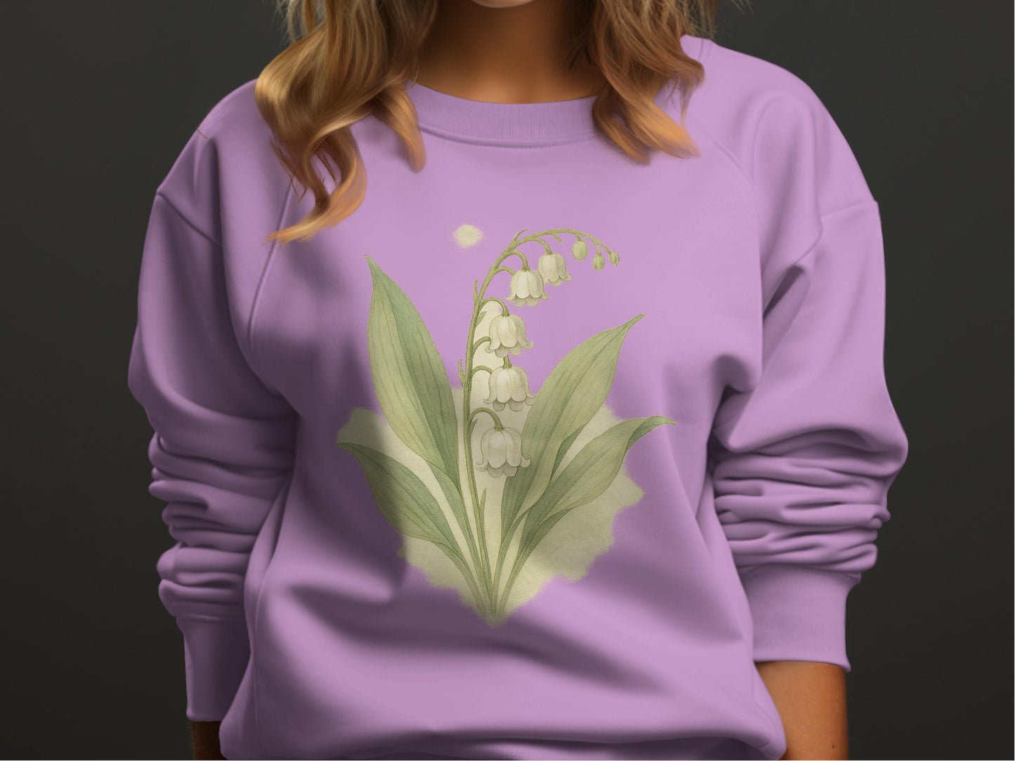Lavender Lily of the Valley Flower Graphic Sweatshirt product