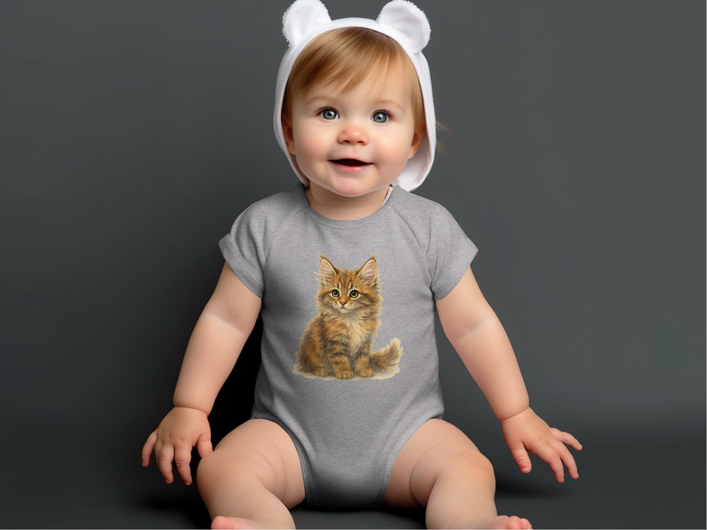 Adorable Kitten Print Baby Onesie for Cute Outfit product type