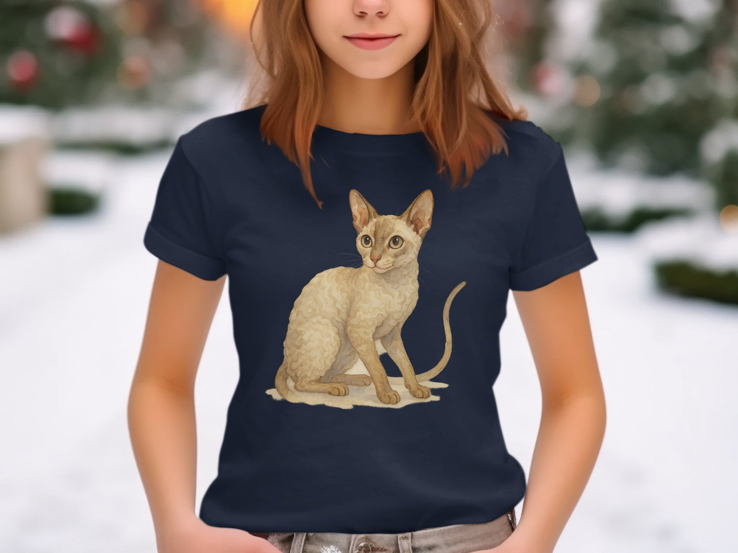 Cute Cat Design on Stylish Casual T-shirt Product