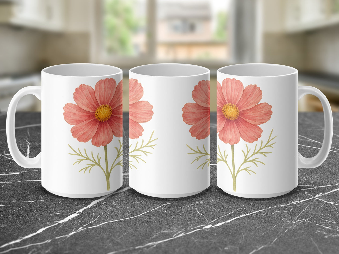 Beautiful Floral Print Coffee Mug product