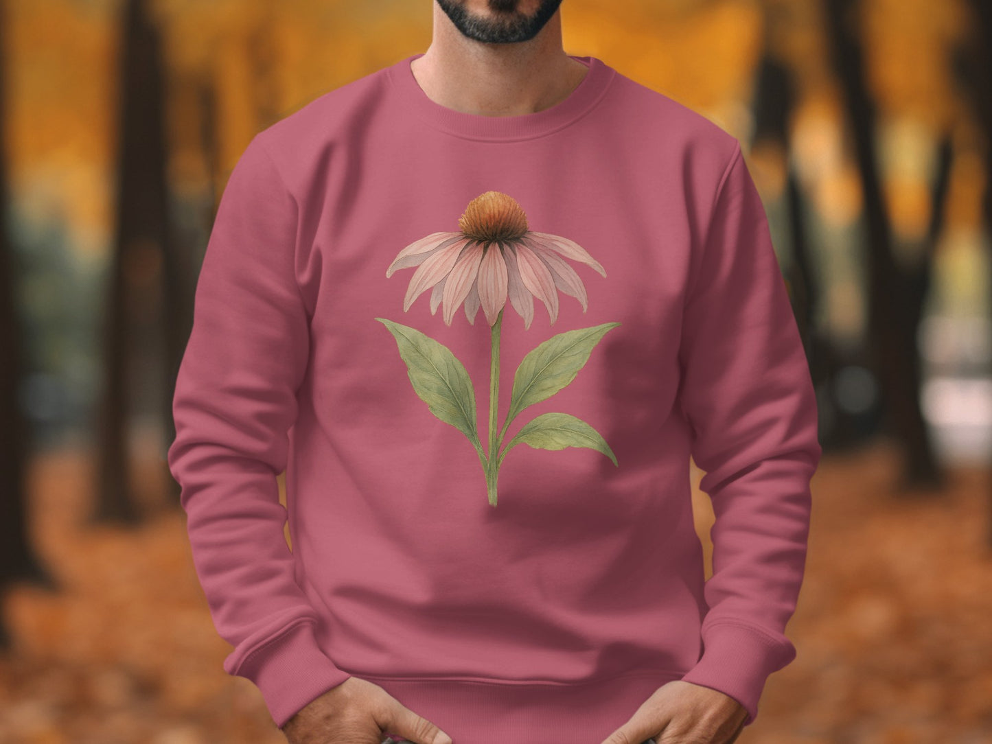 Floral Design Pink Autumn Style Long Sleeve product