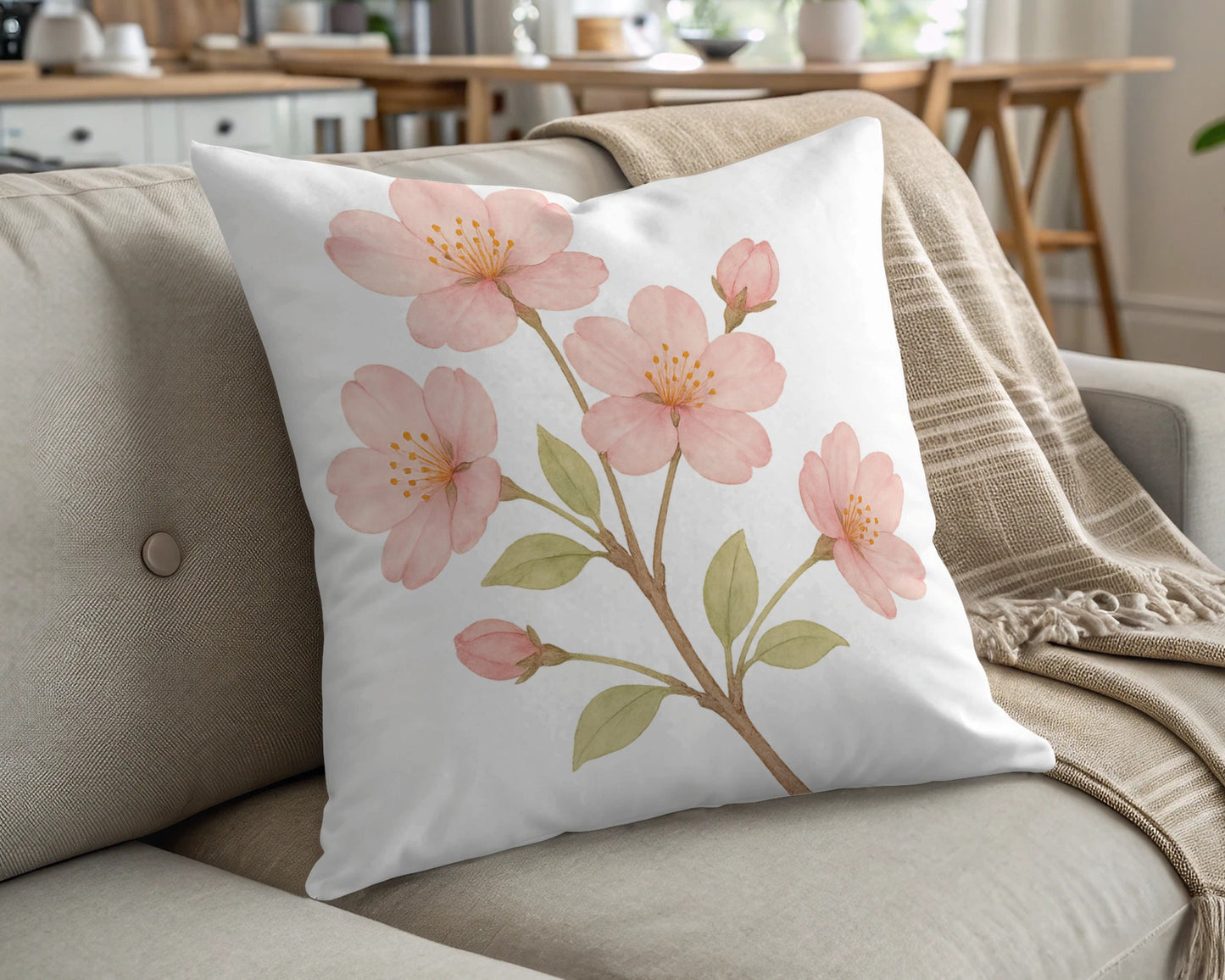 Beautiful Blossom Design Throw Pillow product type