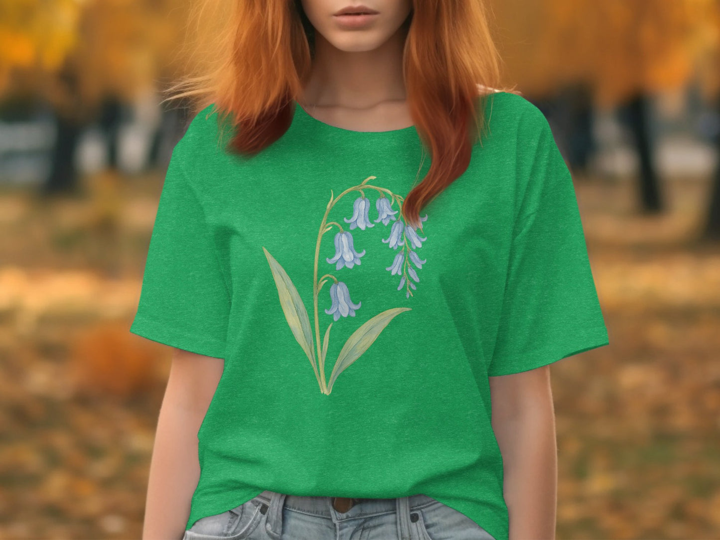 Green Shirt with Purple Flower Design product type
