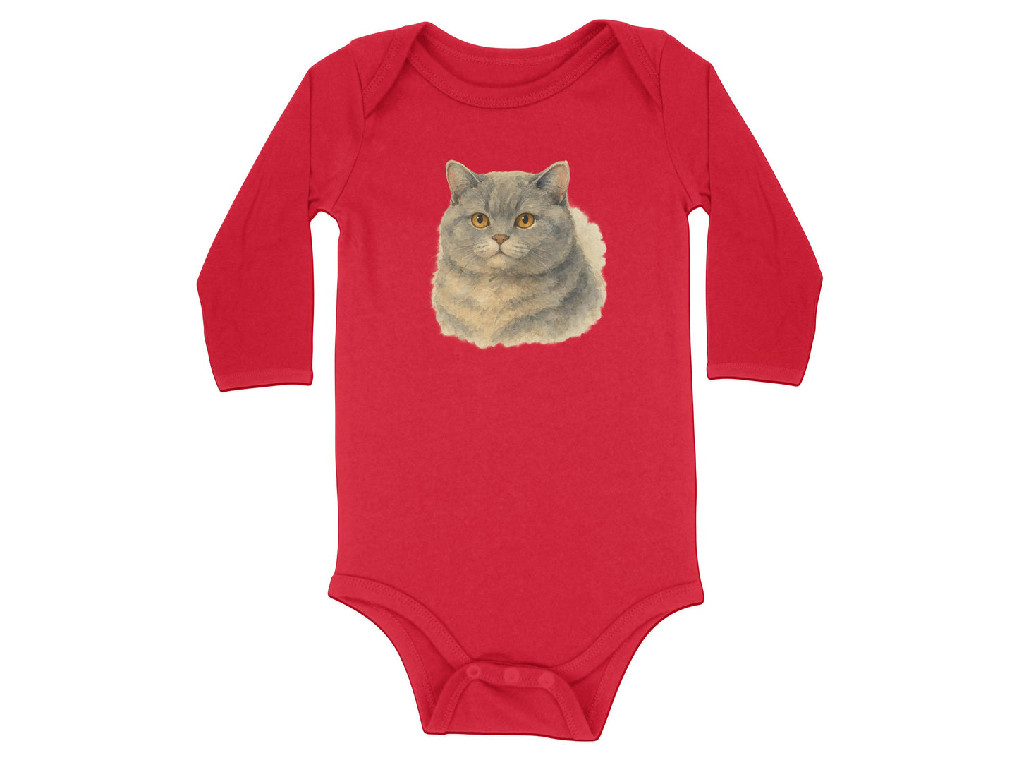 Cute Cat Face Long Sleeve Baby Onesie product