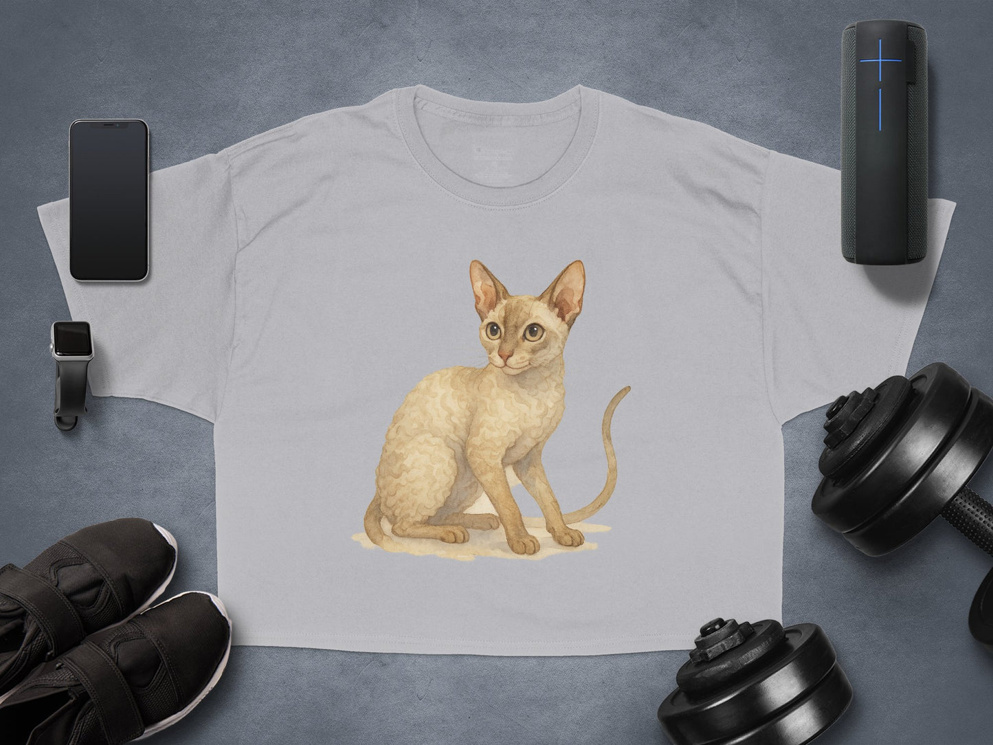 Stylish Tee with Cat Print Comfortable Casual product