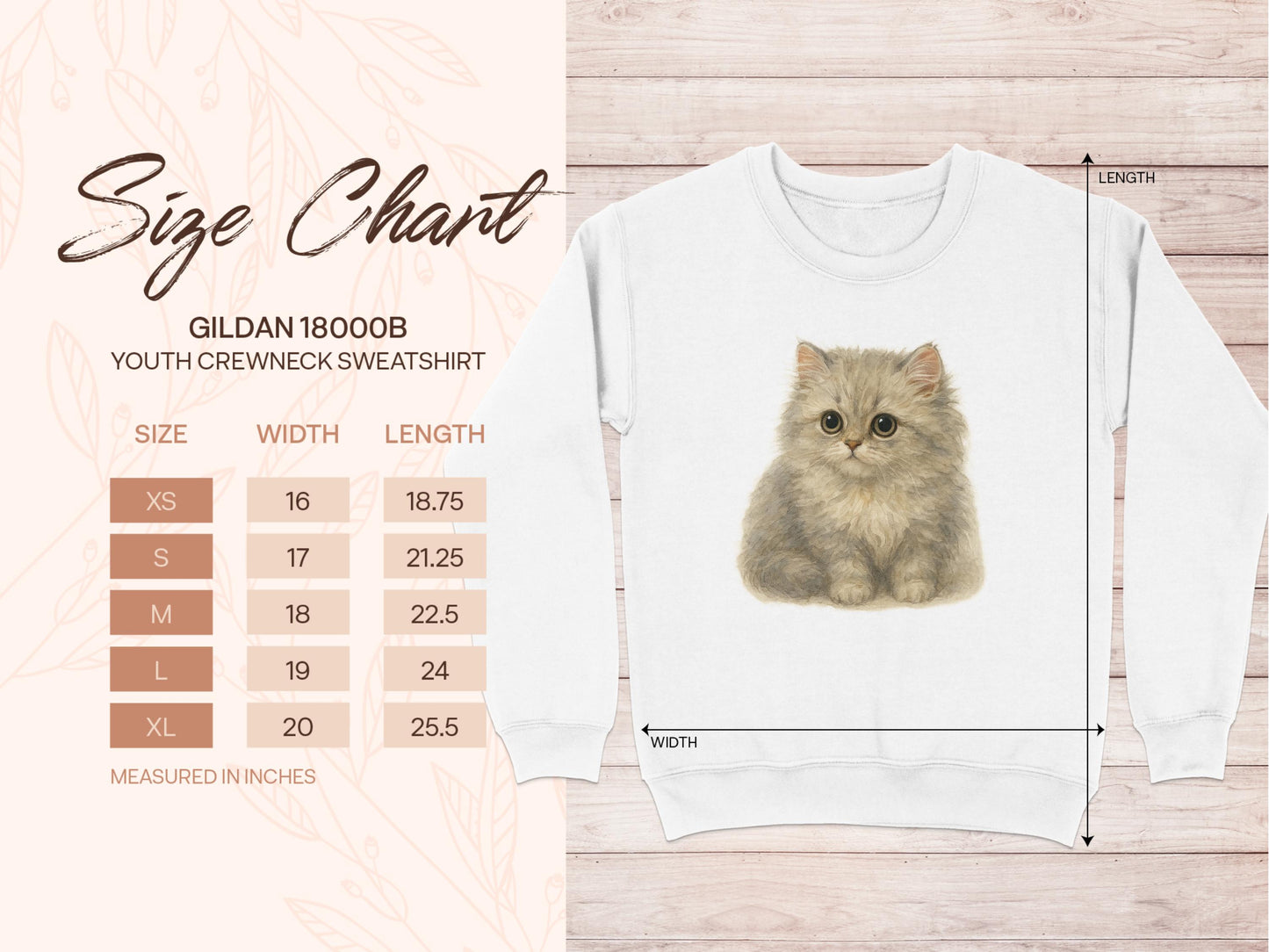 Adorable Kitten Youth Crewneck Sweatshirt product