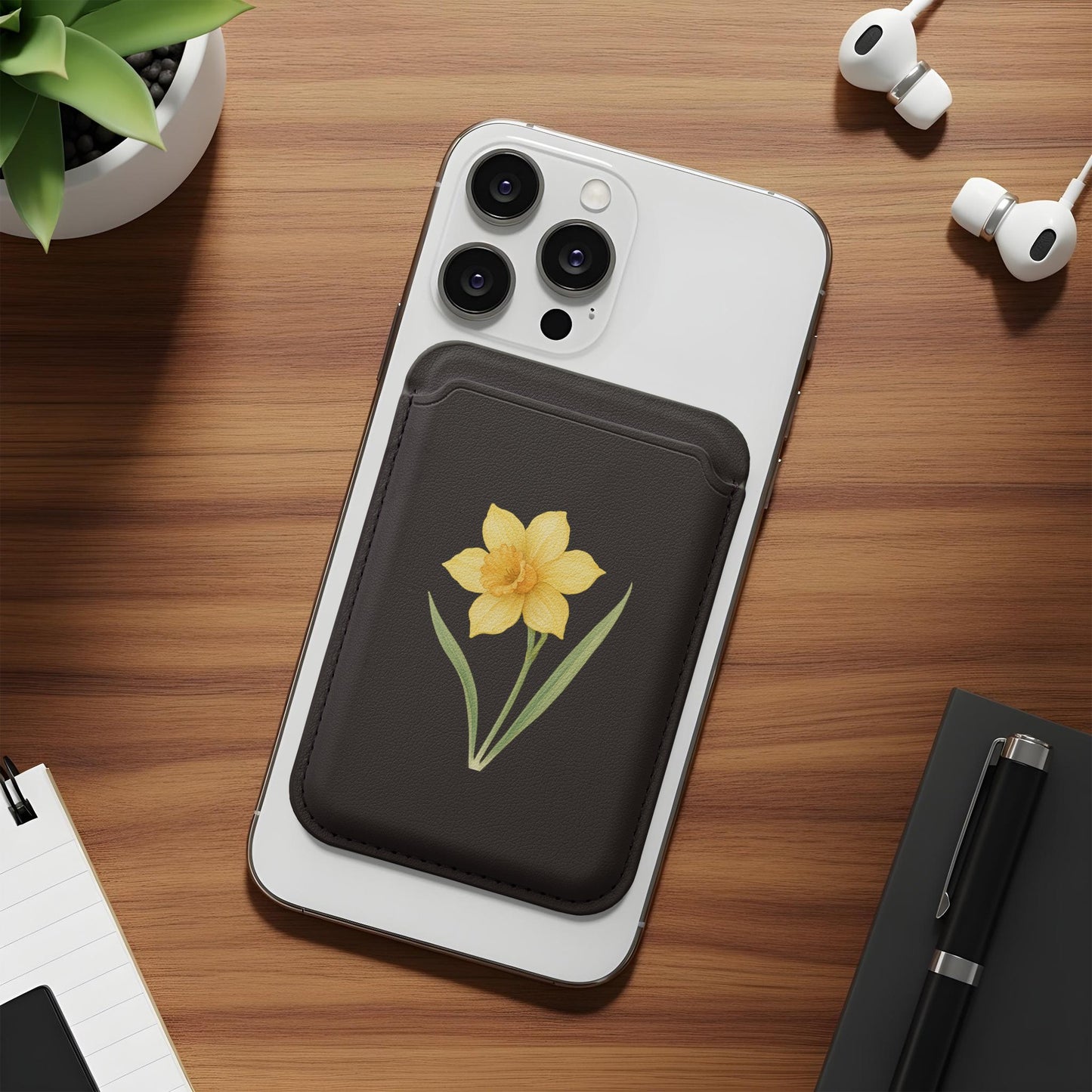 Daffodil Design Phone Wallet Sticker Adhesive Cardholder product type