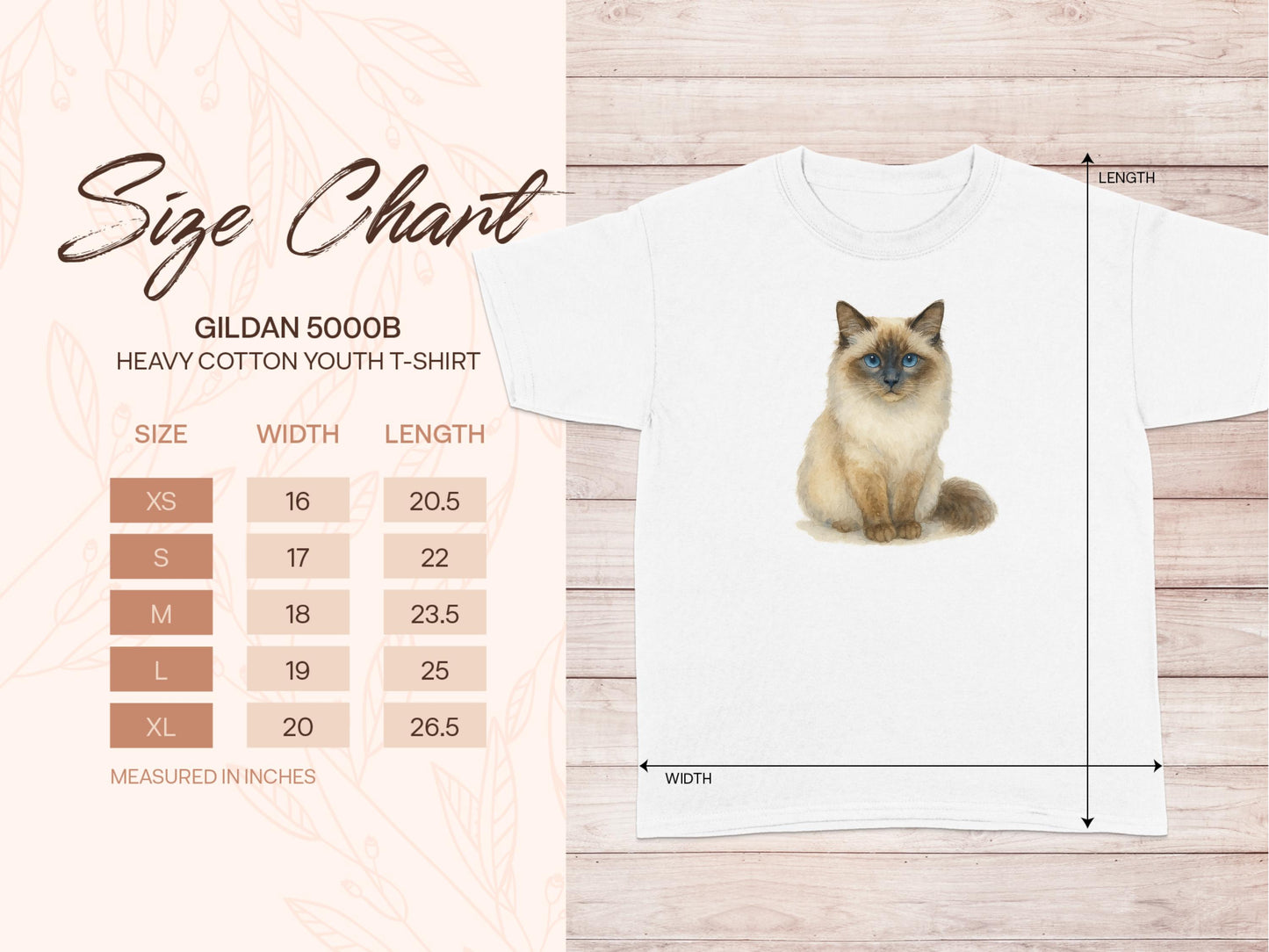 Adorable Siamese Cat Design Youth T-Shirt product type