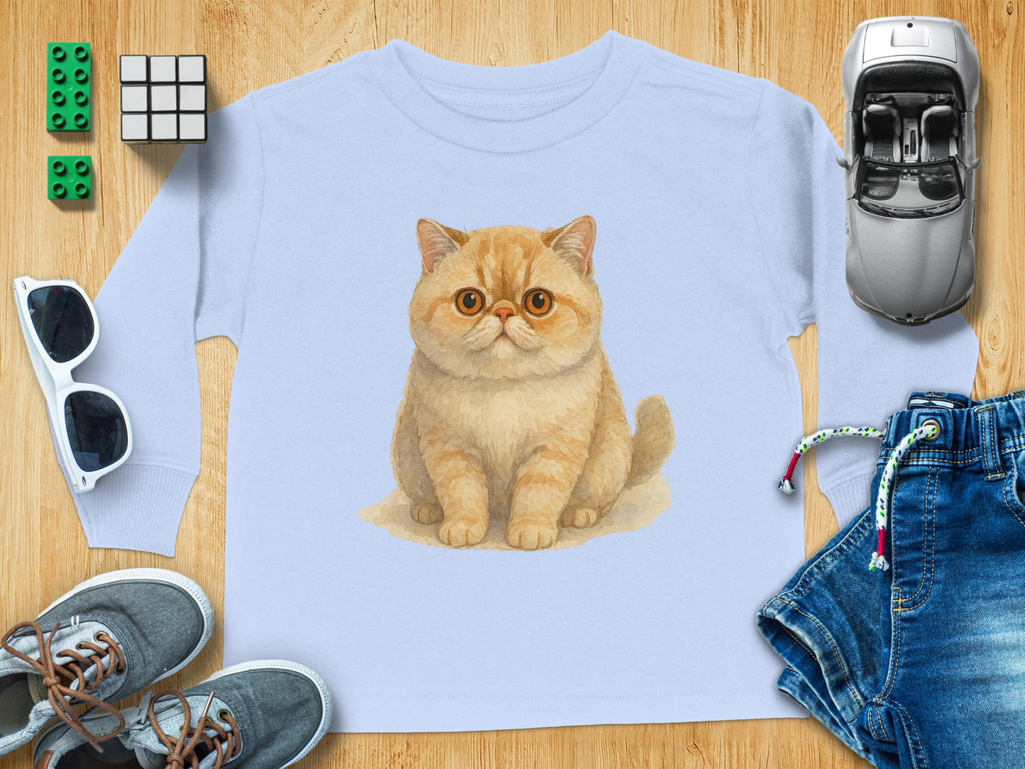 Cute Kitten Illustration Long Sleeve Shirt product