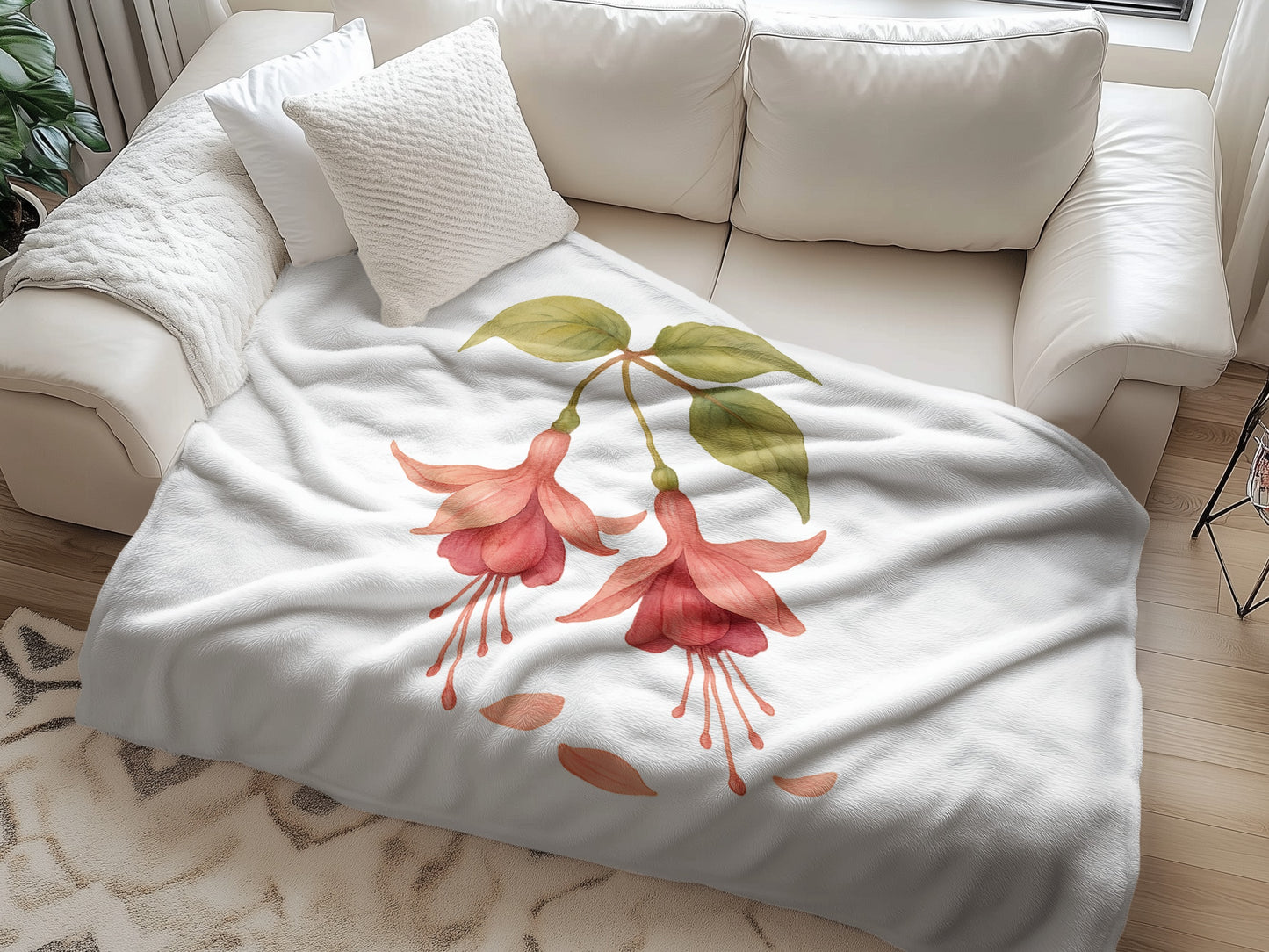 Cozy Blanket with Beautiful Floral Design bedding product