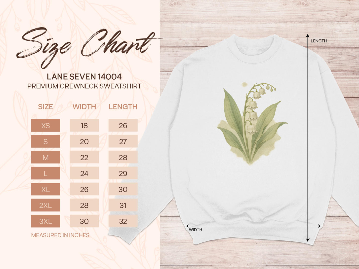 Lily of the Valley Design Premium Crewneck Sweatshirt product type
