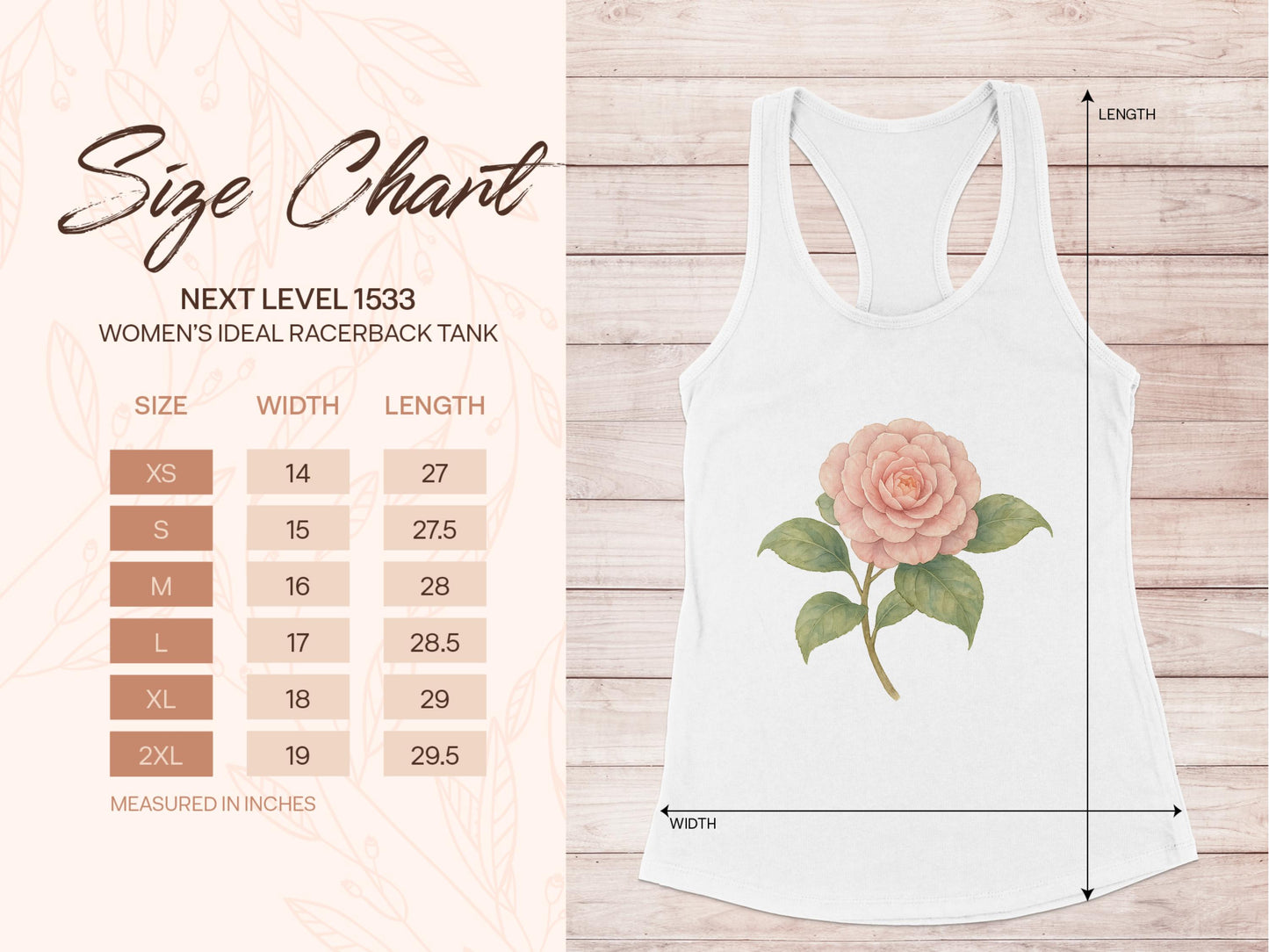 Floral Print Womens Ideal Racerback Tank apparel product