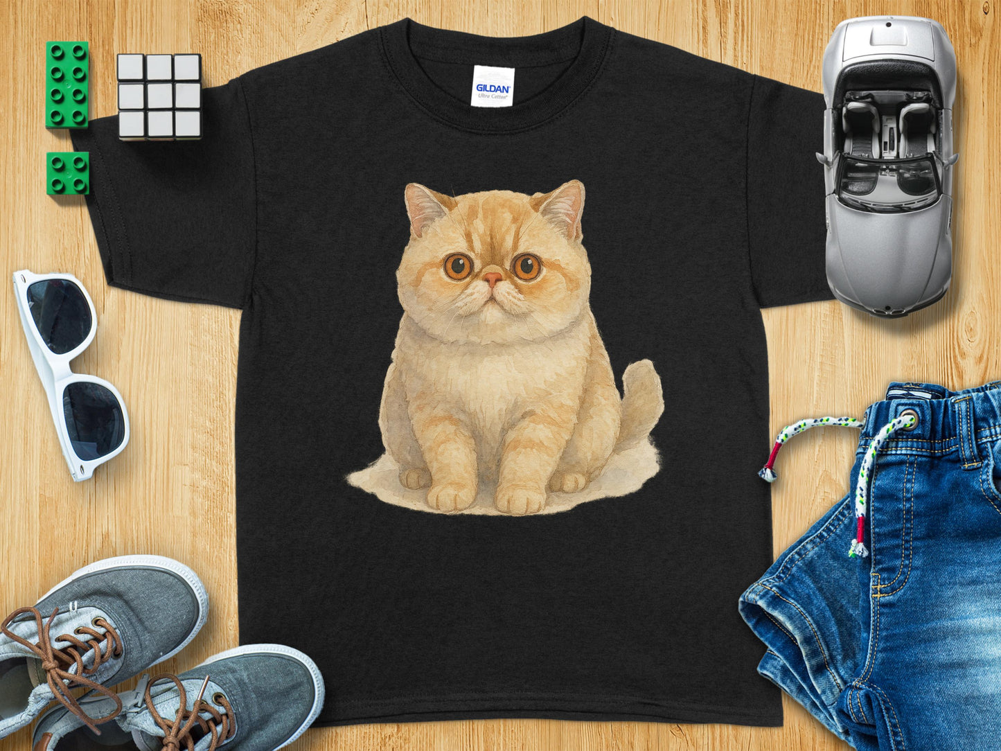 Cute Cat Design Kids Casual Wear T-shirt product