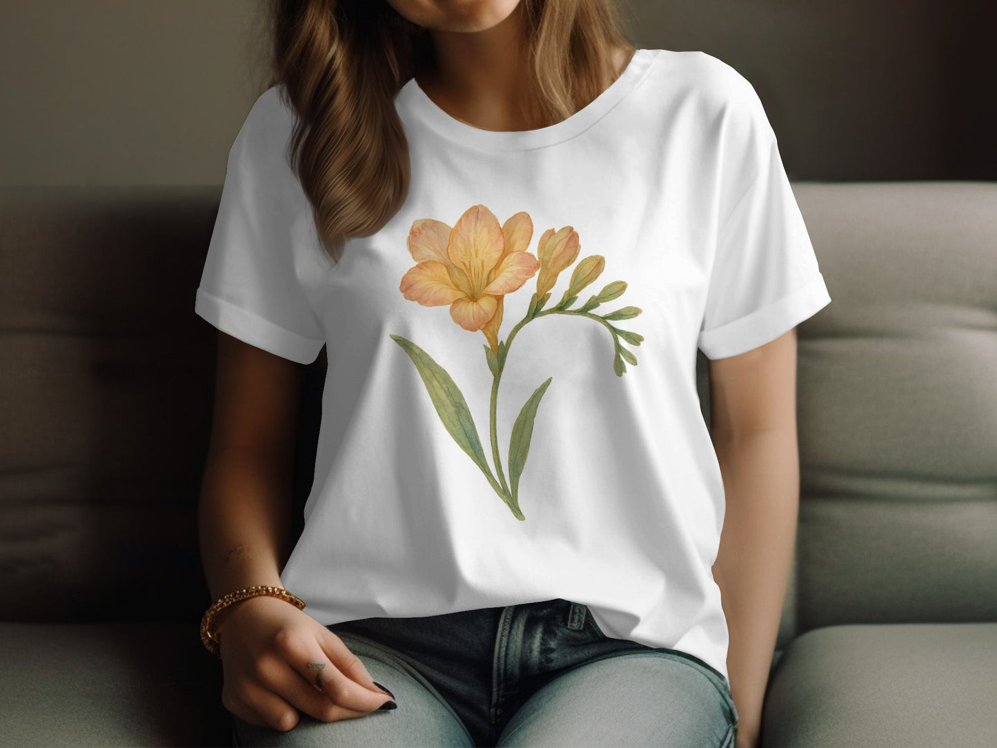 Elegant Floral Design T-Shirt Graphic Tee product type