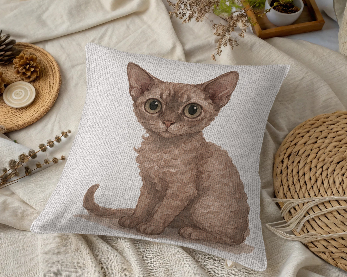 Decorative Throw Pillow with Adorable Kitten Design product