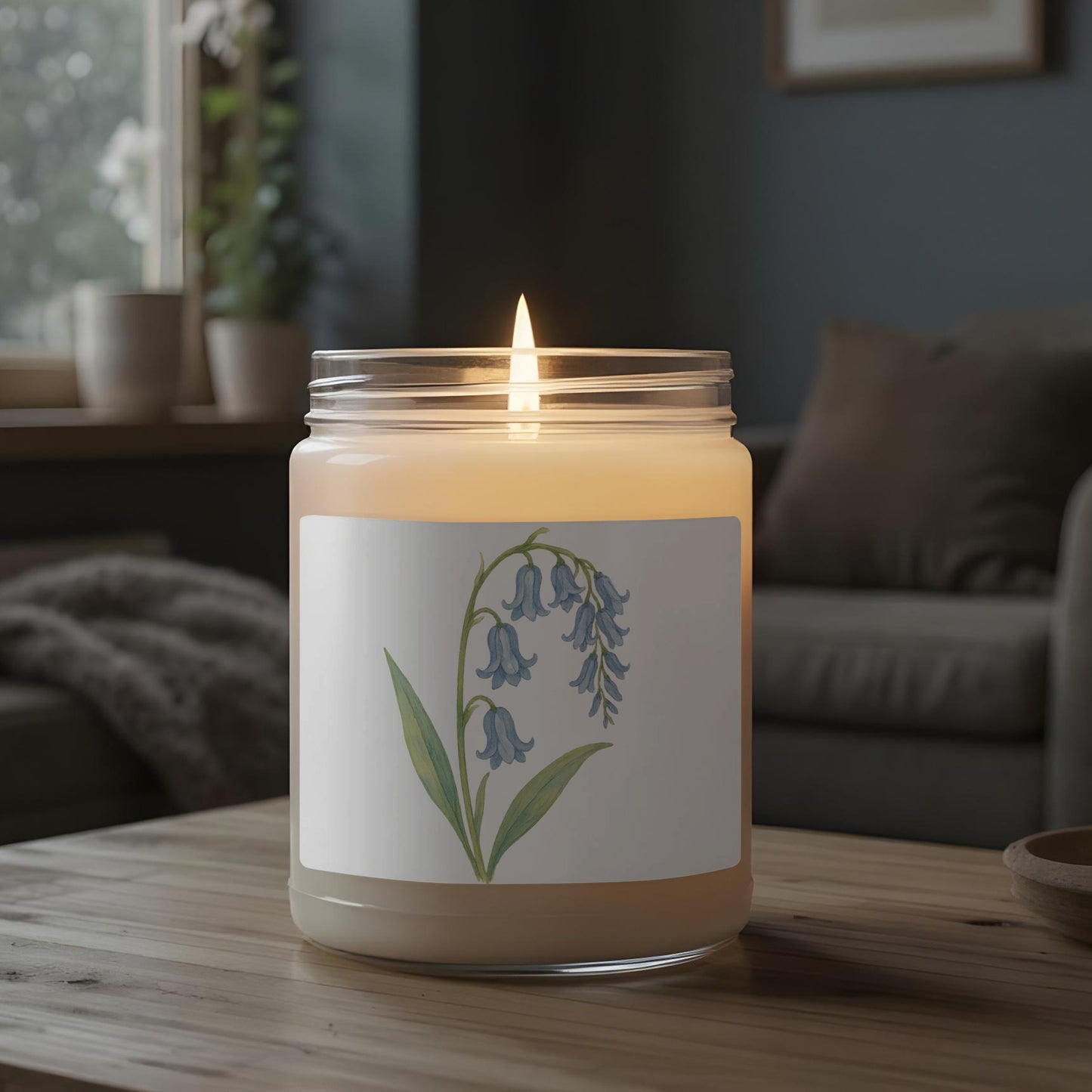Bluebell Flower Illustration Scented Candle product