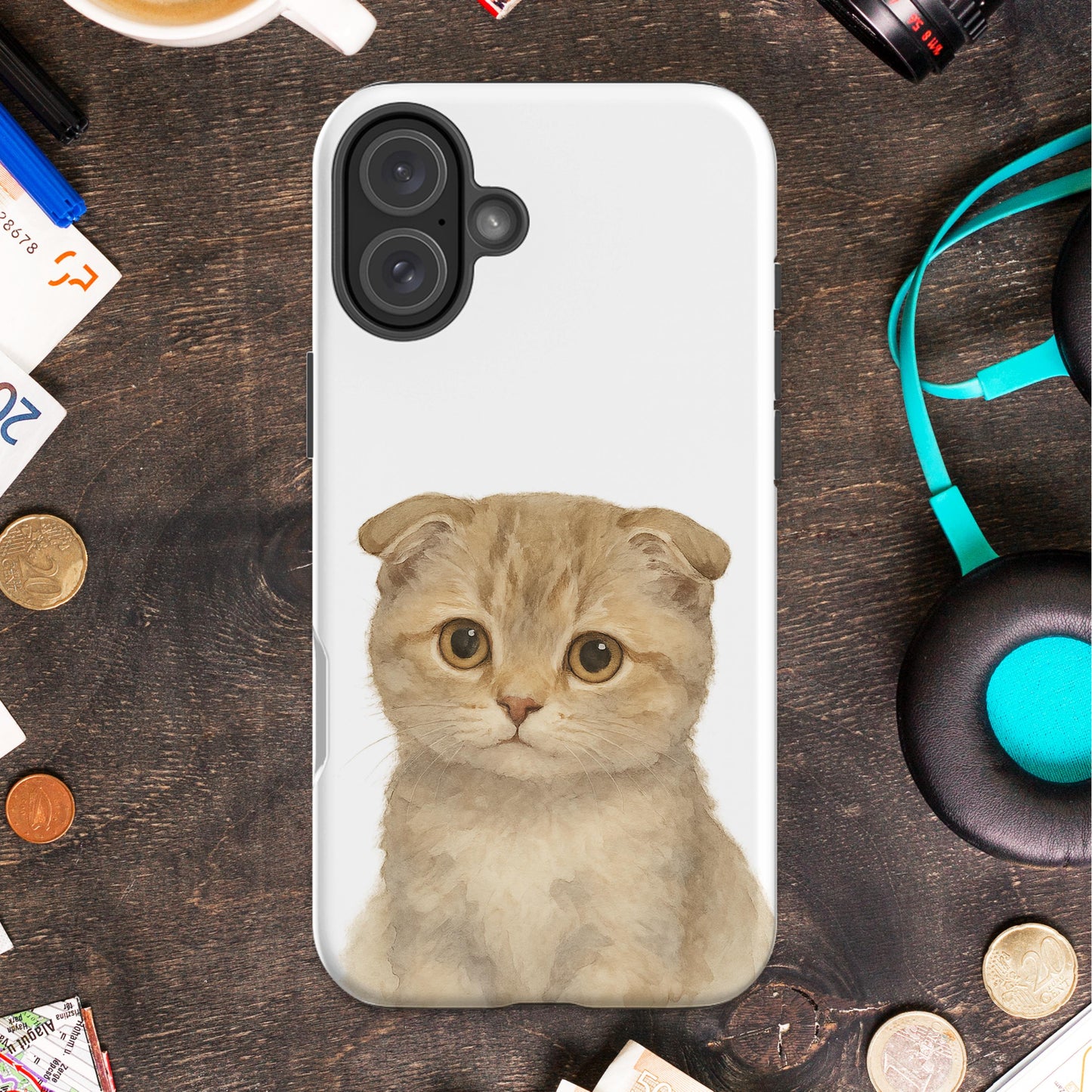 Adorable Kitten Print iPhone Case product