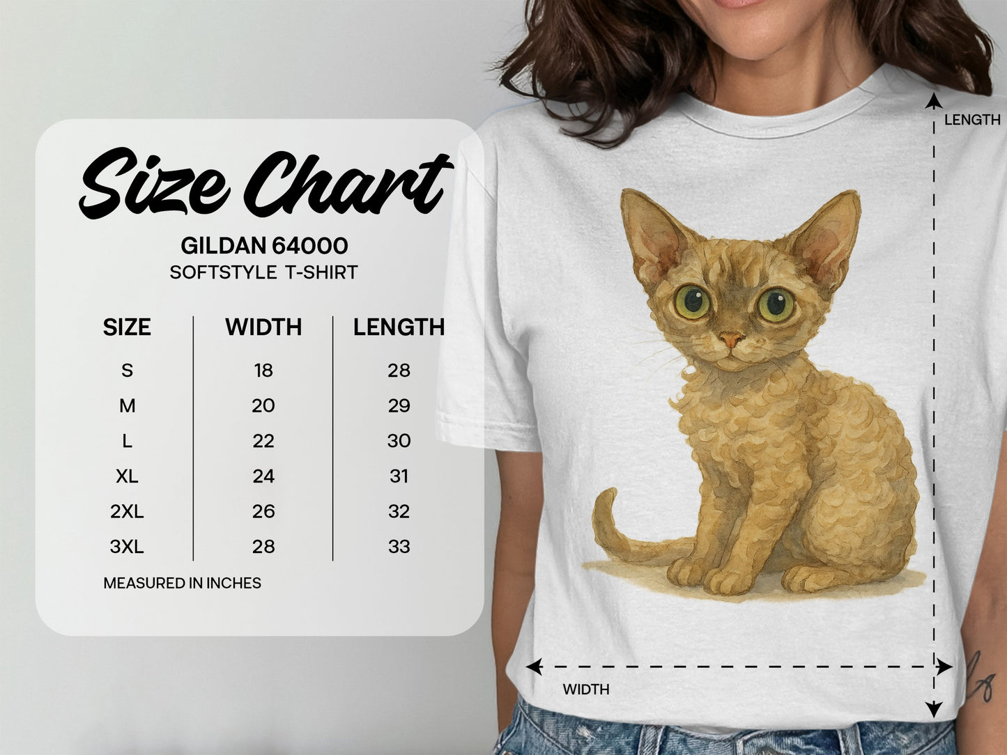 Cute Cat Illustration Gildan 64000 Softstyle T-Shirt product