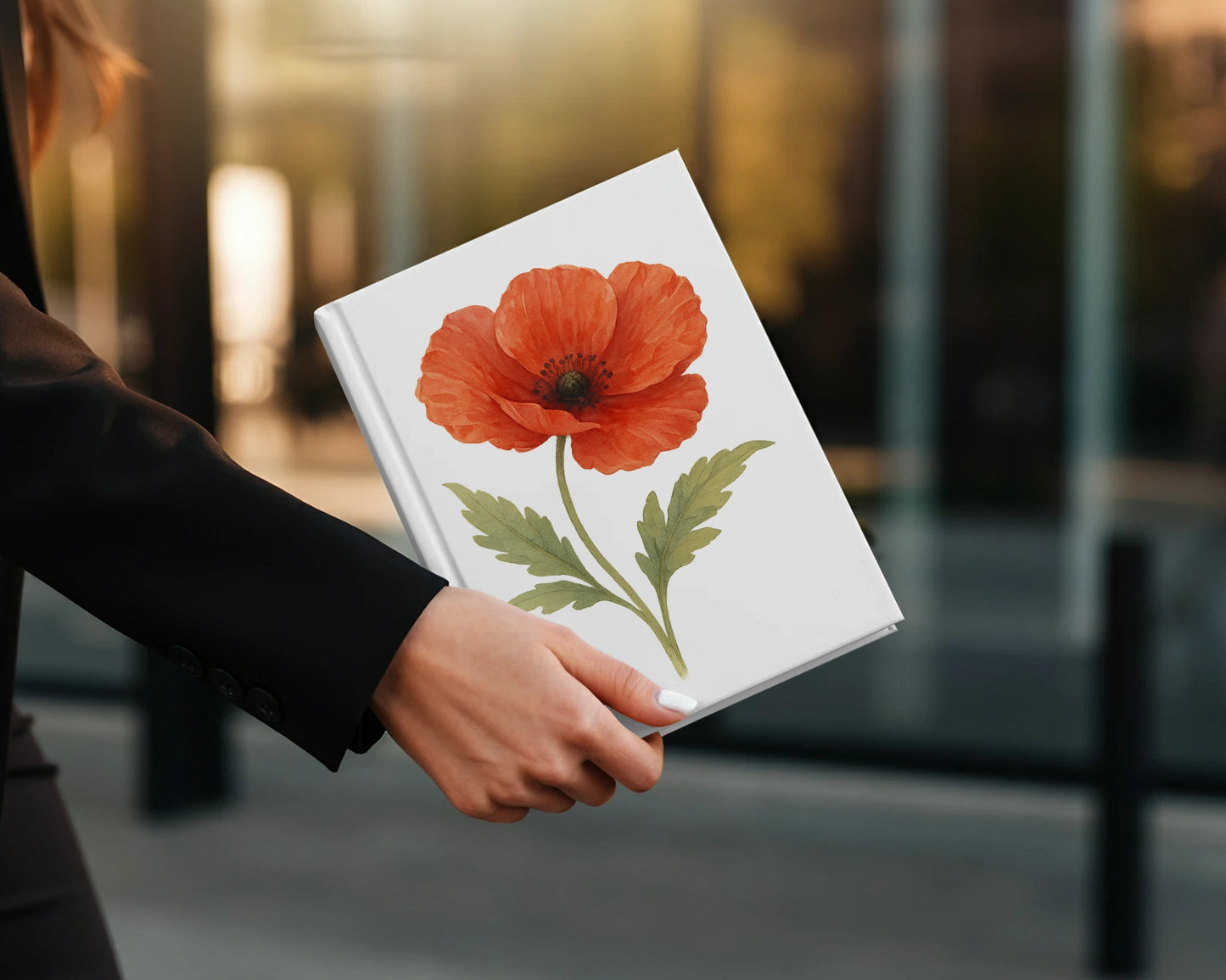 Beautiful Floral Journal with Red Poppy Design product
