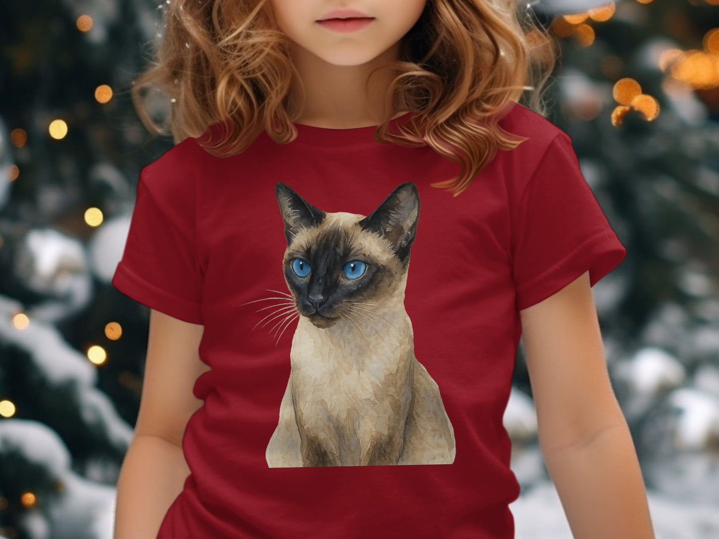 Siamese Cat Design Printed Kids T-shirt product type