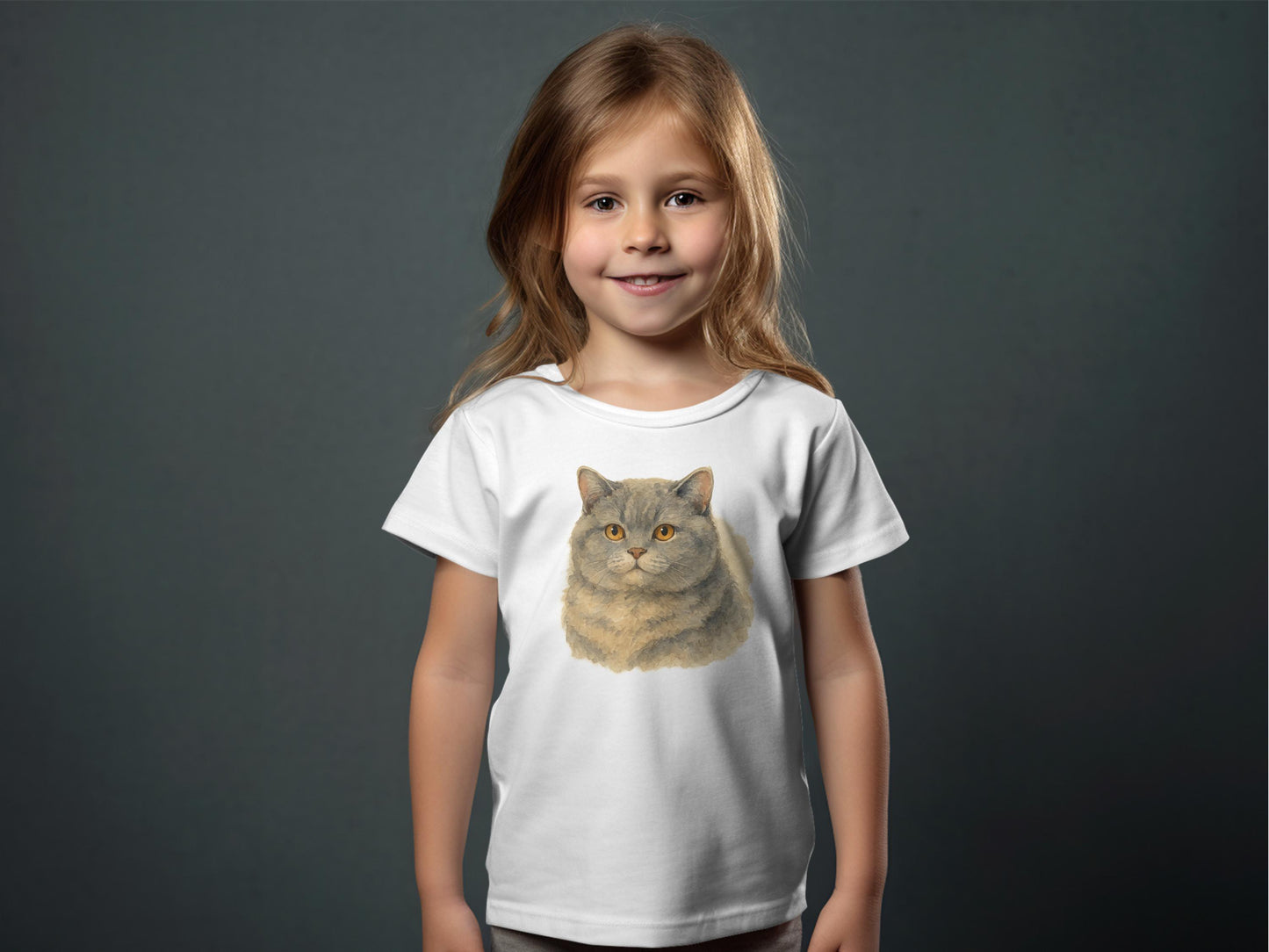 Cute Cat Graphic Kids Short Sleeve T-Shirt product