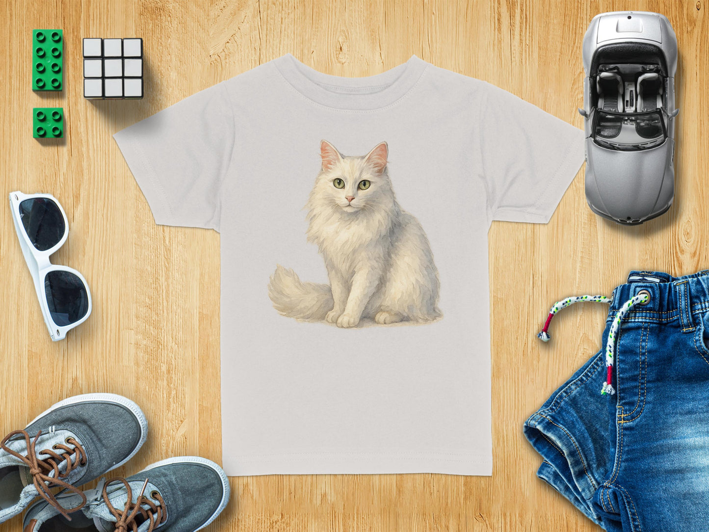 Vintage Style Graphic Cat Art Design T-shirt product type
