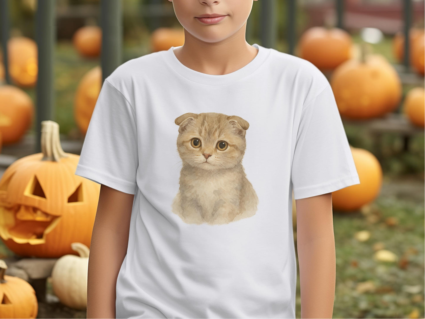 Adorable Kitten Graphic T-shirt Cute Halloween Theme product type