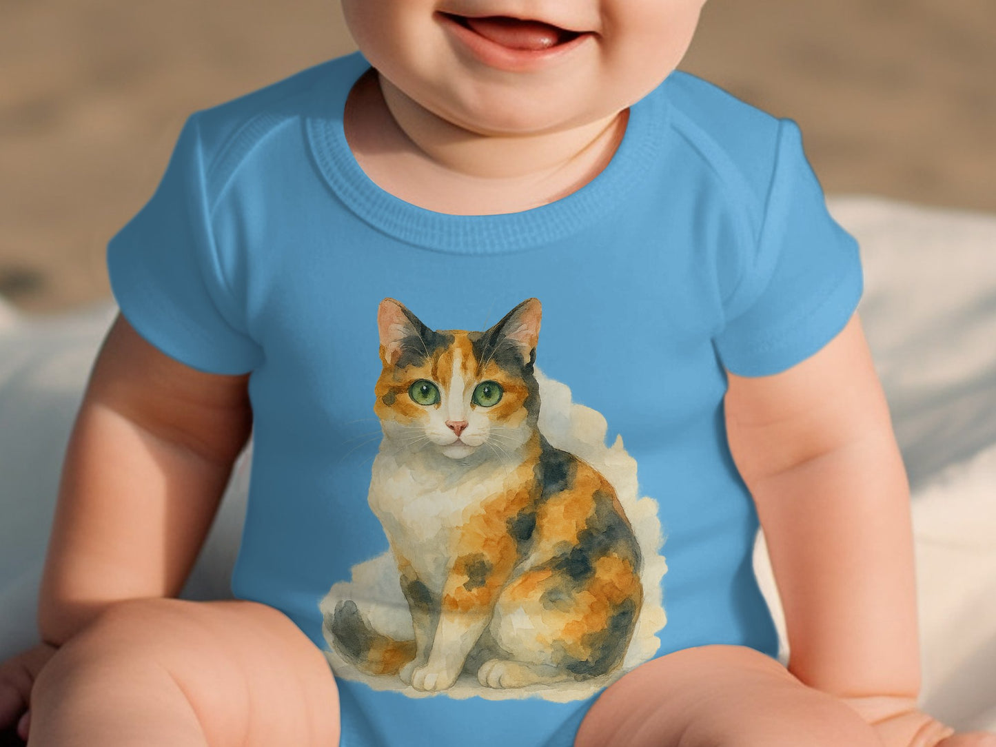 Cute Baby Onesie with Adorable Cat Design product type