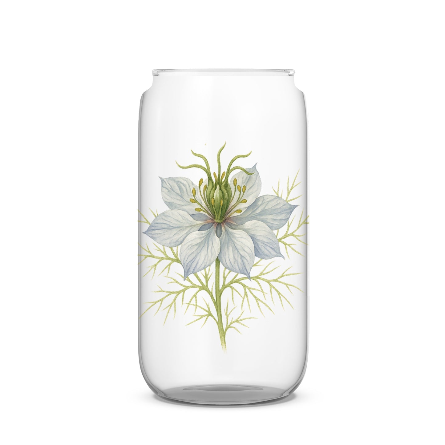 Elegant White Flower Design Clear Vase product type