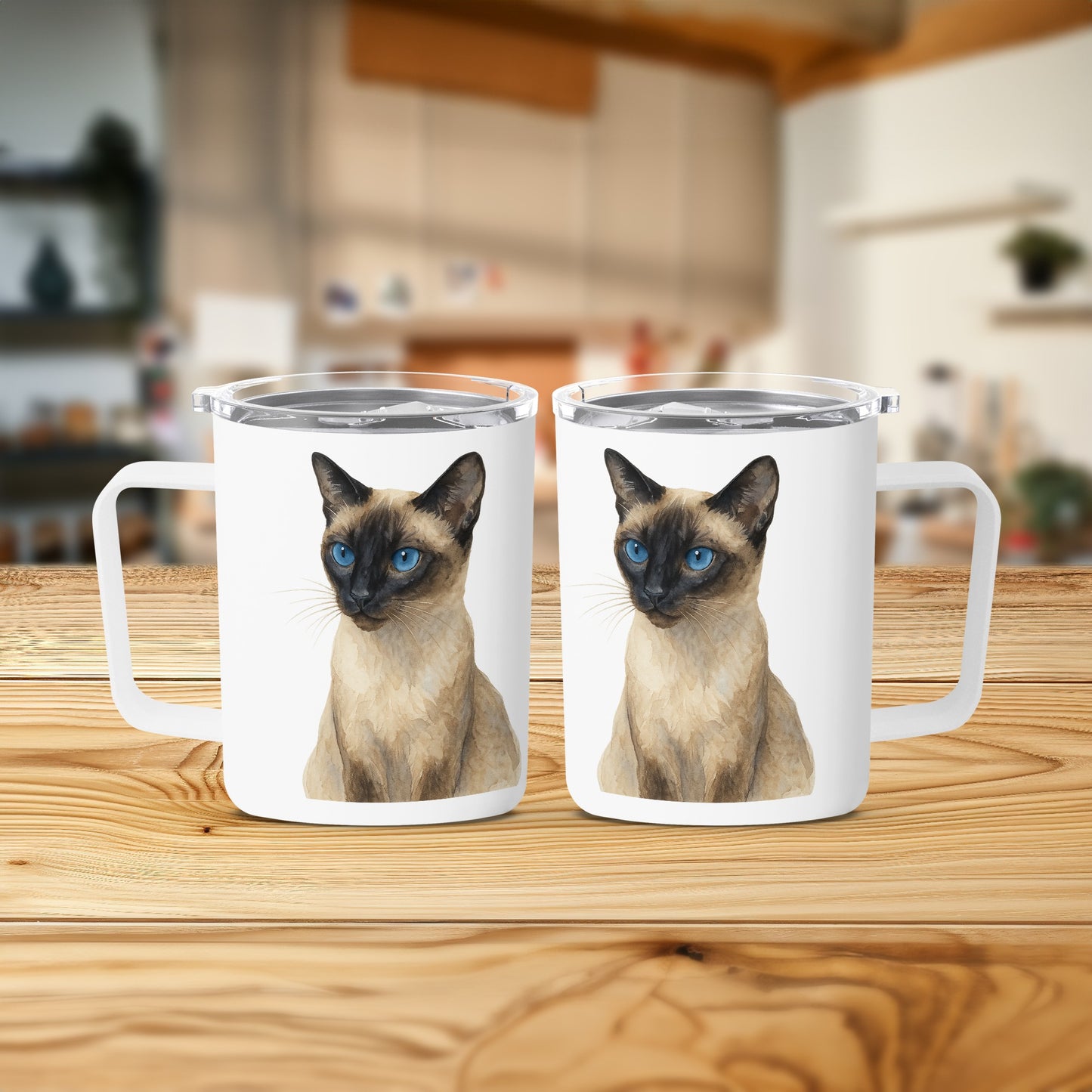 Siamese Cat Design Coffee Mug Customizable Product