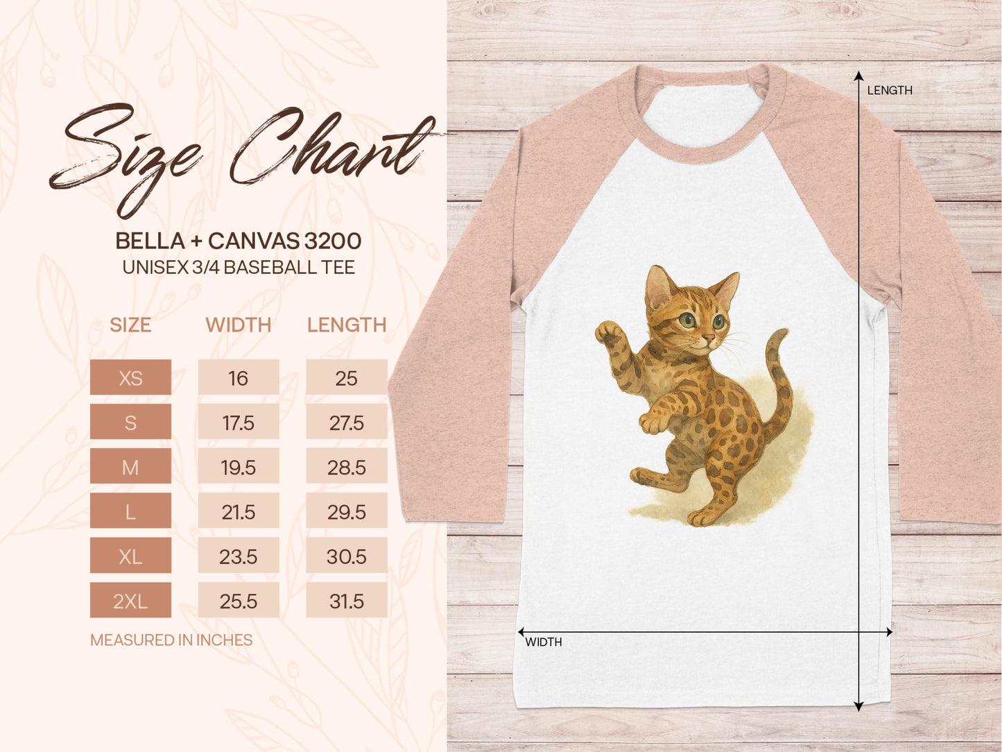 Cute Kitten Print Unisex 3/4 Sleeve Baseball Tee product