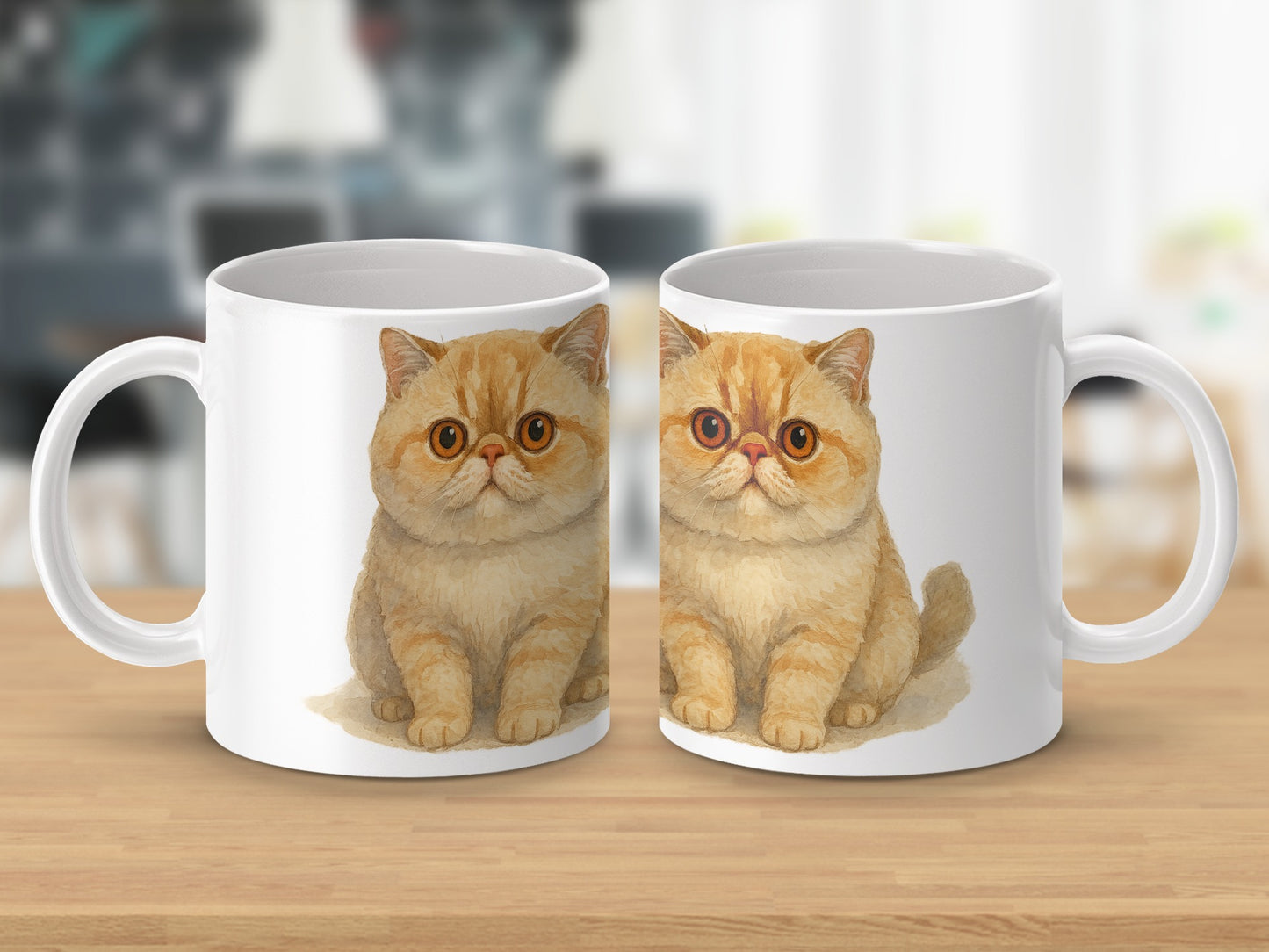 Cute Orange Cat Illustration Mug Perfect Coffee Mug Product