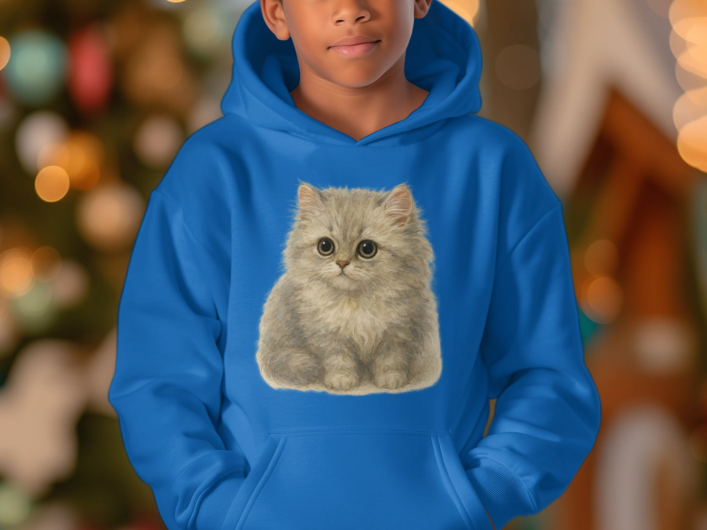 Cute Fluffy Kitten Graphic Design Hoodie product type