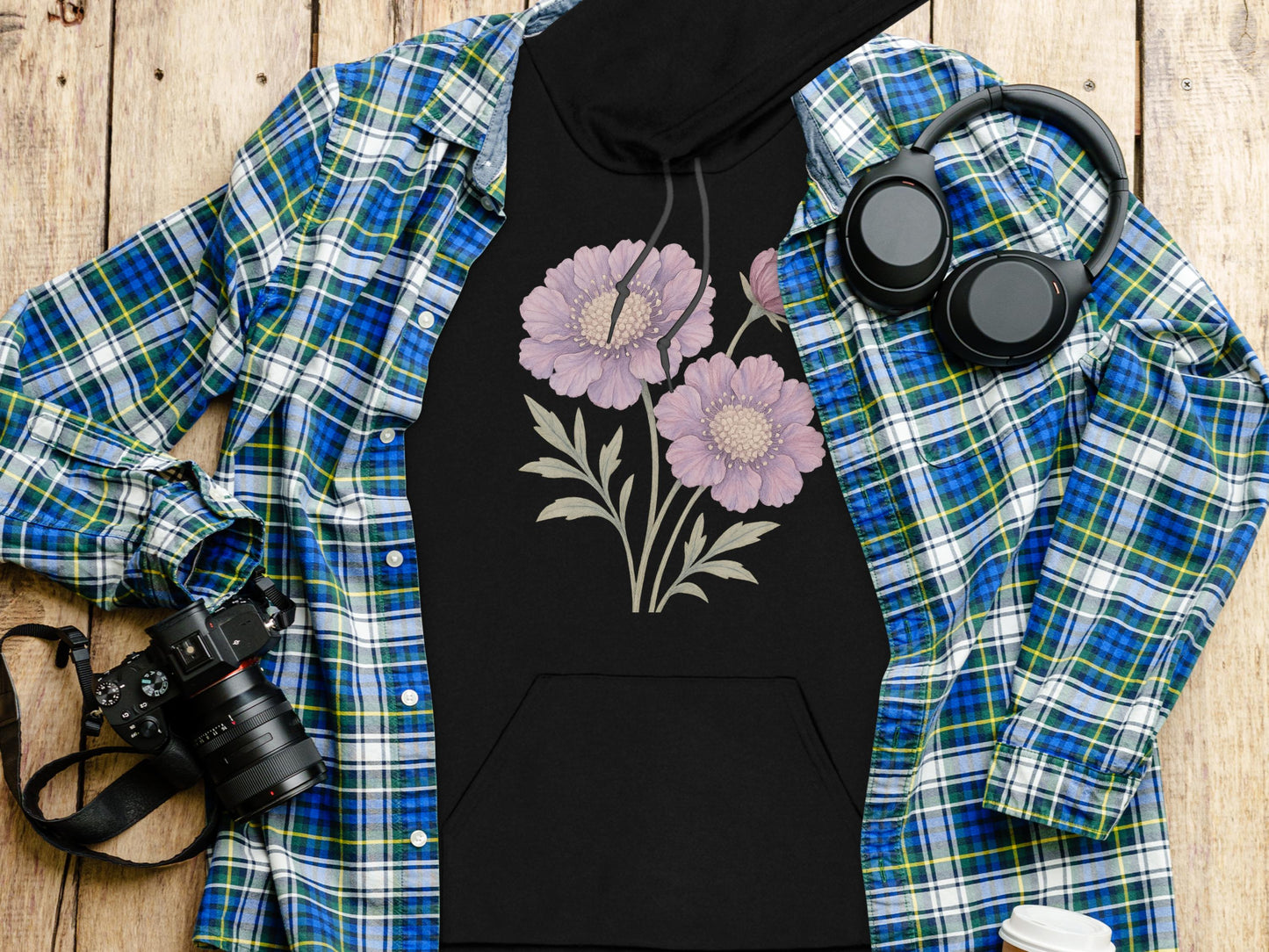 Floral Graphic Hoodie with Front Pocket product