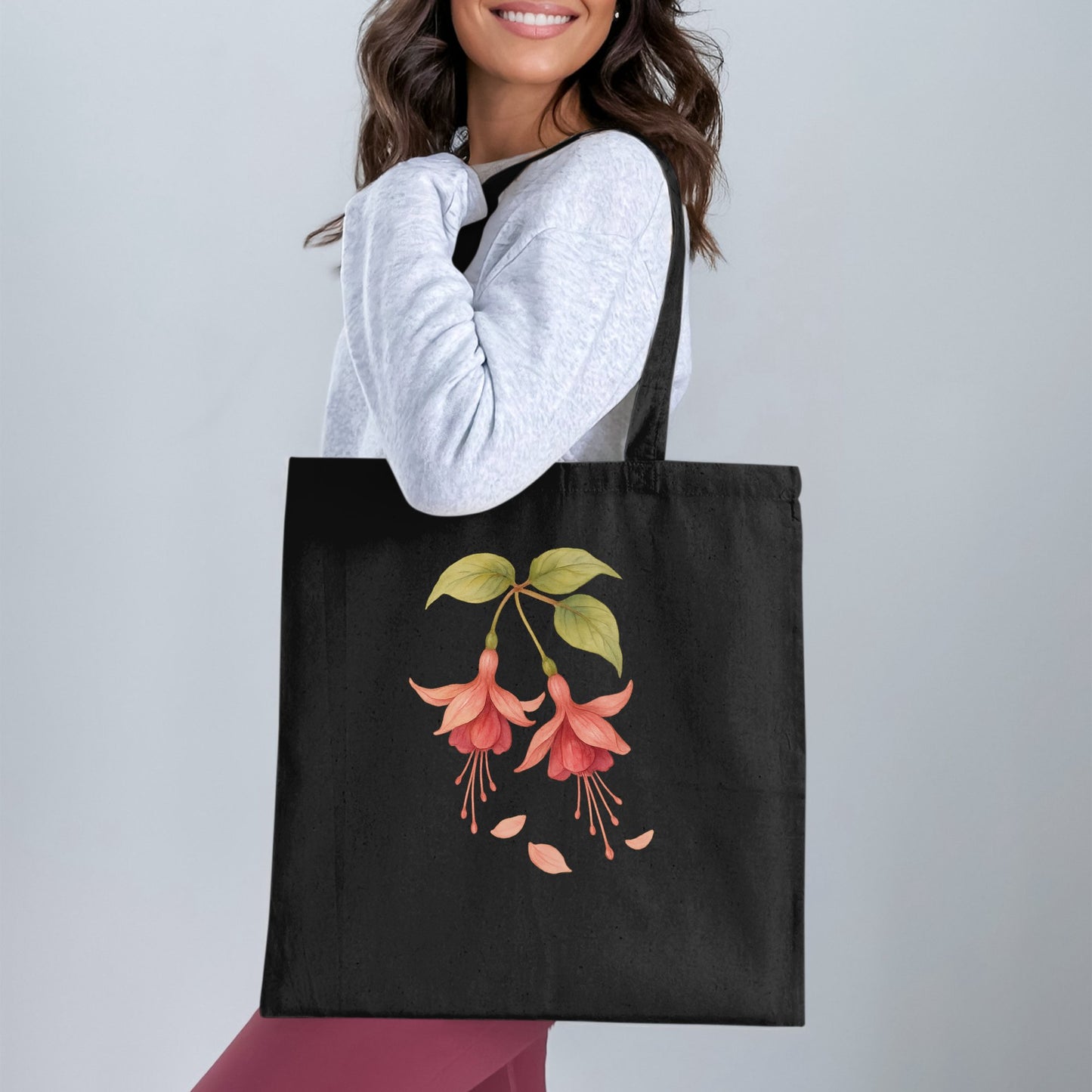 Floral Design Tote Bag with Delicate Blossoms product type