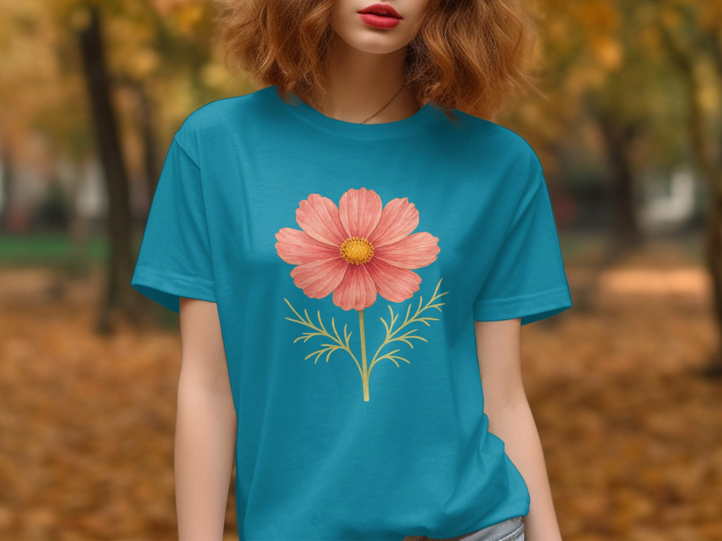 Beautiful Floral Design Short Sleeves T-Shirt product type