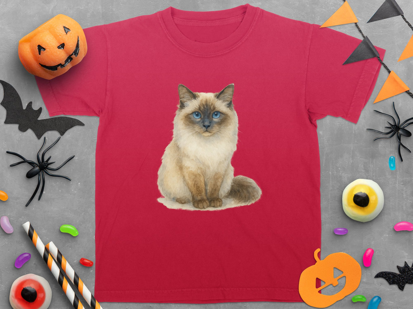 Halloween Cat Graphic T-Shirt product type