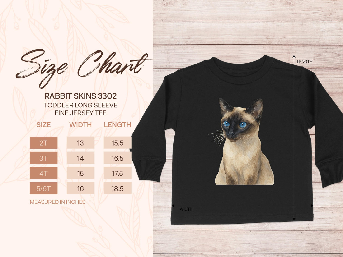 Siamese Cat Print Toddler Long Sleeve Tee product type