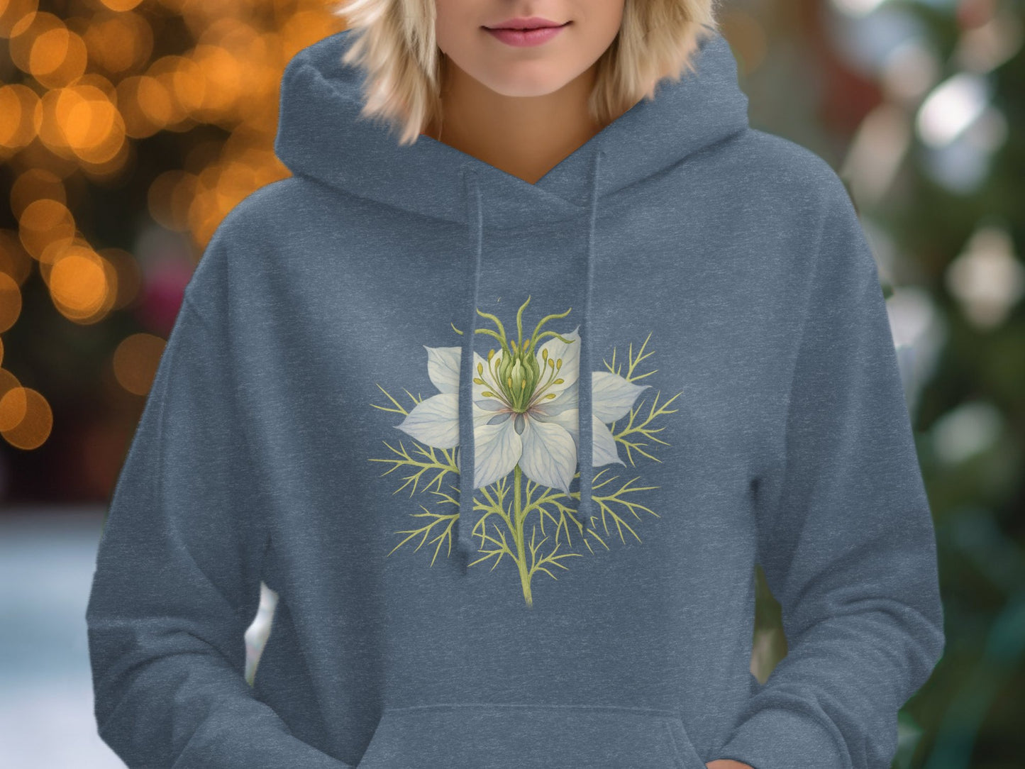 Elegant Floral Design Hoodie for a Cozy Casual product type