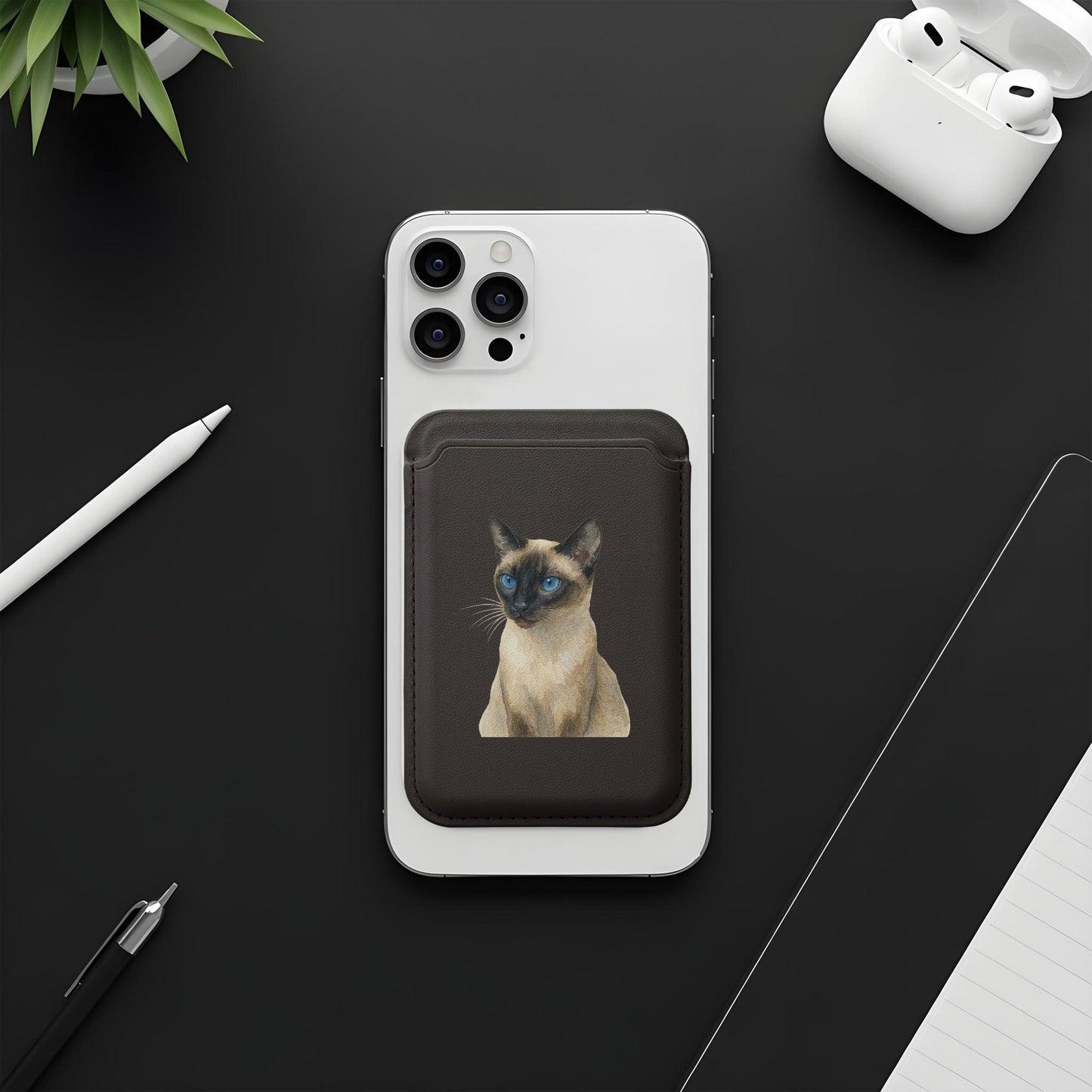 Stylish Cat Print Card Holder Phone Wallet Product