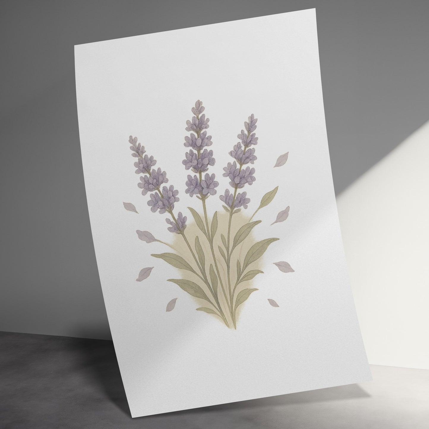 Delicate Lavender Bouquet Illustration Print product
