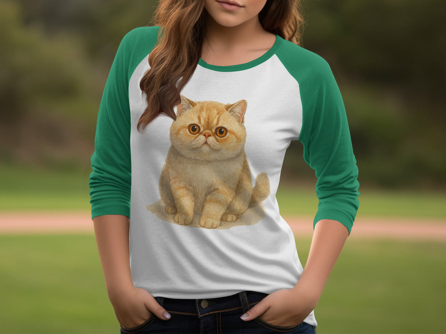 Adorable Cat Graphic Design Long Sleeve Shirt product