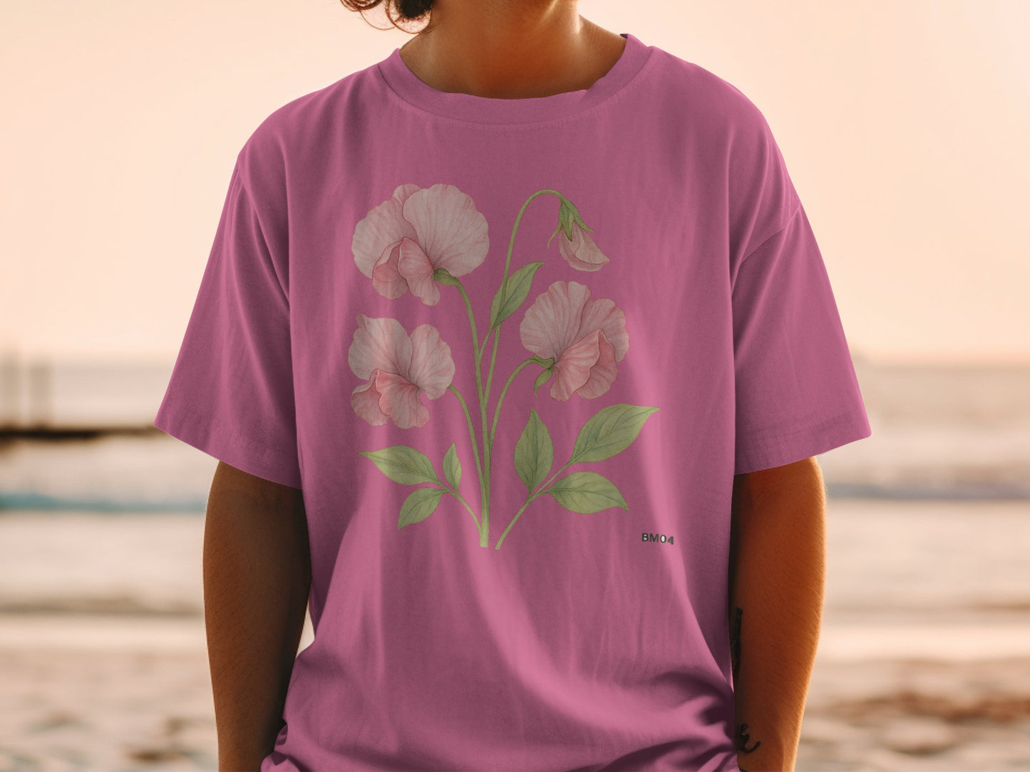 Beautiful Pink Floral Design Graphic T-Shirt product type