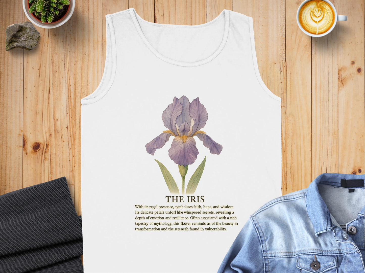 The Iris Illustration White Tank Top product