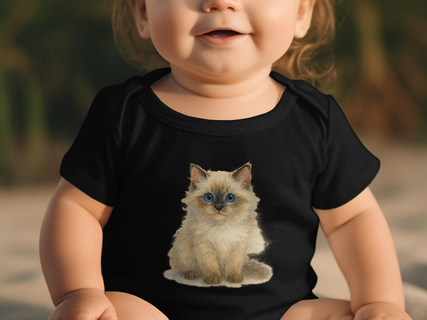 Cute Kitten Print Baby Onesie Adorable Clothing Product