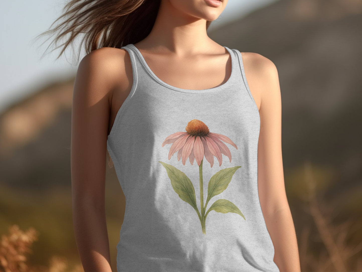 Floral Design Pink Blossom Graphic Tank Top product type