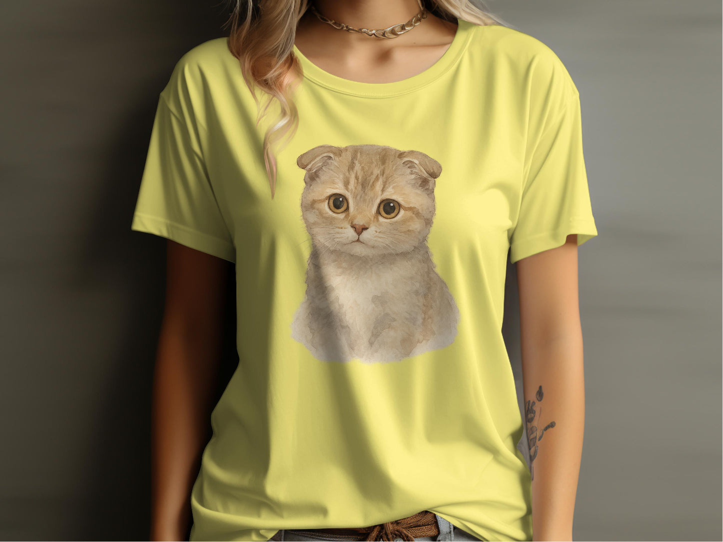 Cute Kitten Printed Graphic T-shirt Stylish Casual Product