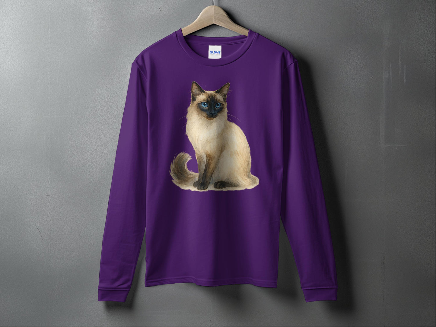 Siamese Cat Graphic Print Long Sleeve Shirt product type