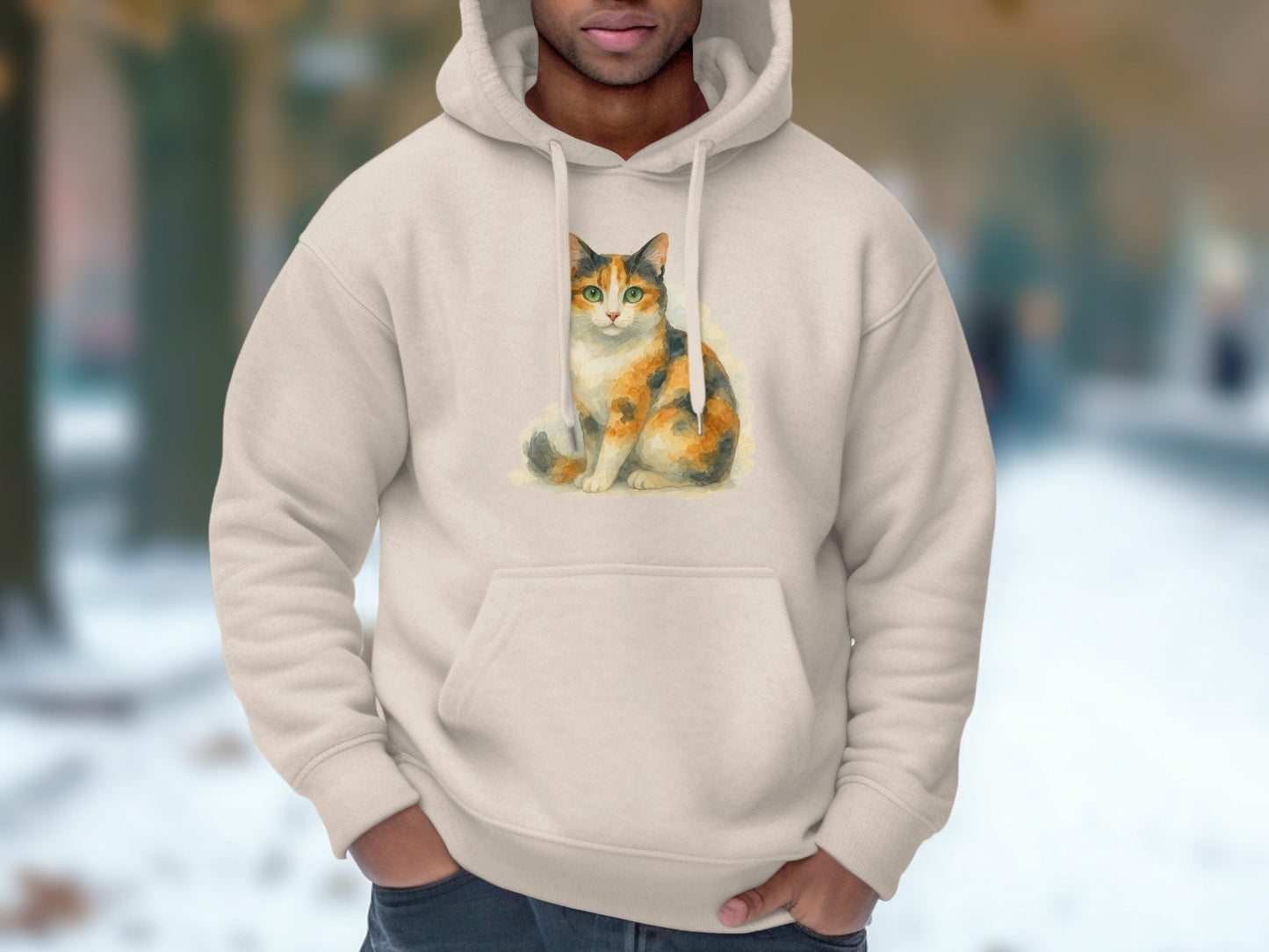 Unique Cat Art Graphic Hooded Pullover Hoodie product